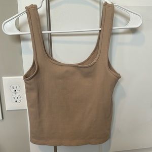 Abercrombie Ribbed Tan Tank Top